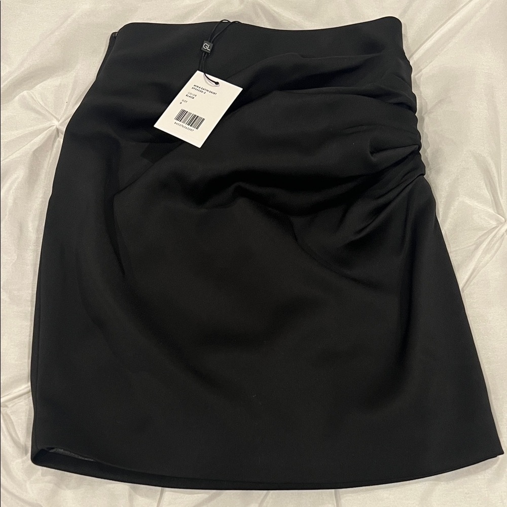 NWT Generation Love Mika Black Satin Skirt Size 0 - Picture 4 of 12